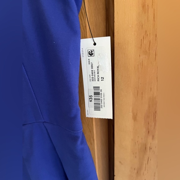 **donated** NWT Worthington Royal Blue Full Zip Tulip Hem Dress - Picture 4 of 9